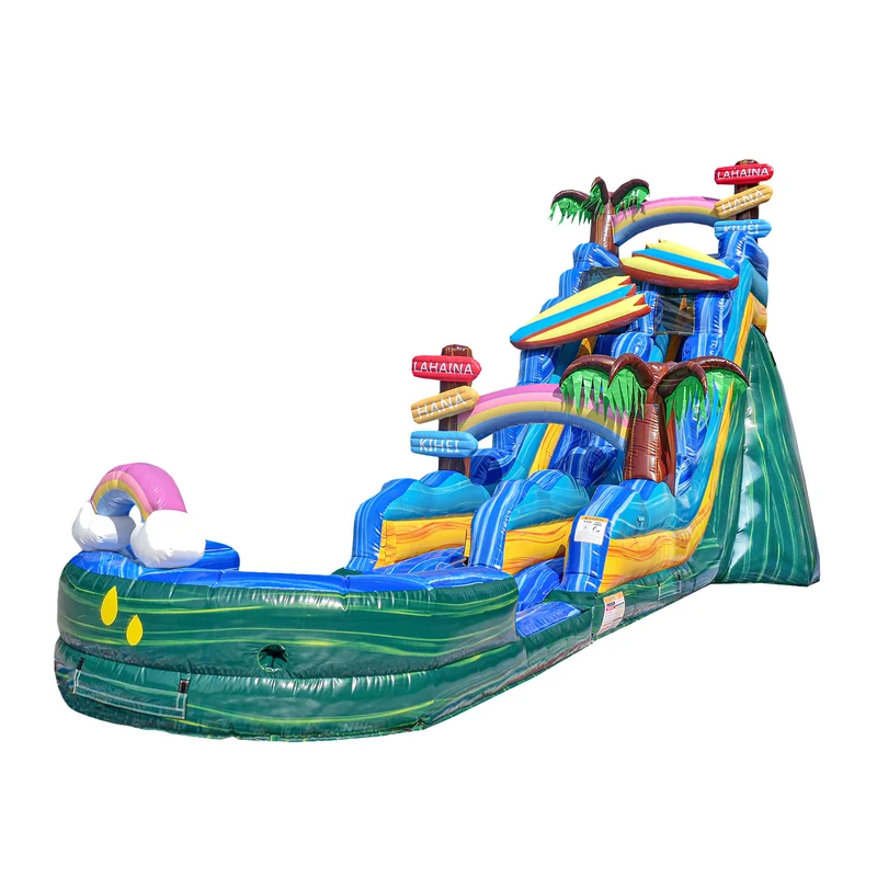 Beach Camper 19 FT Commercial Inflatable Water Slide with Detachable Deep Pool
