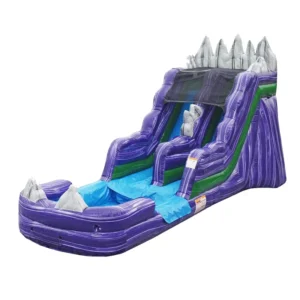 Dark Night 15 FT Commercial Inflatable Water Slide with Attached Deep Pool