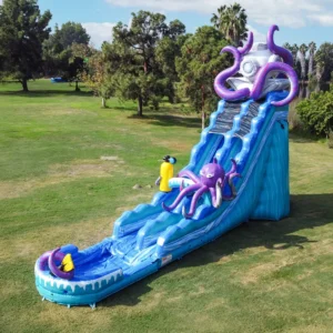 Deep Sea 25 FT Commercial Inflatable Water Slide with Detachable Deep Pool