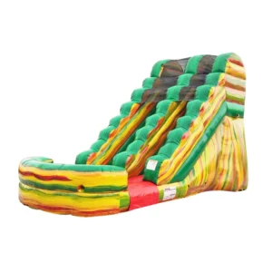 Fiesta 15 FT Commercial Inflatable Water Slide with Attached Deep Pool – Wet/Dry Slide