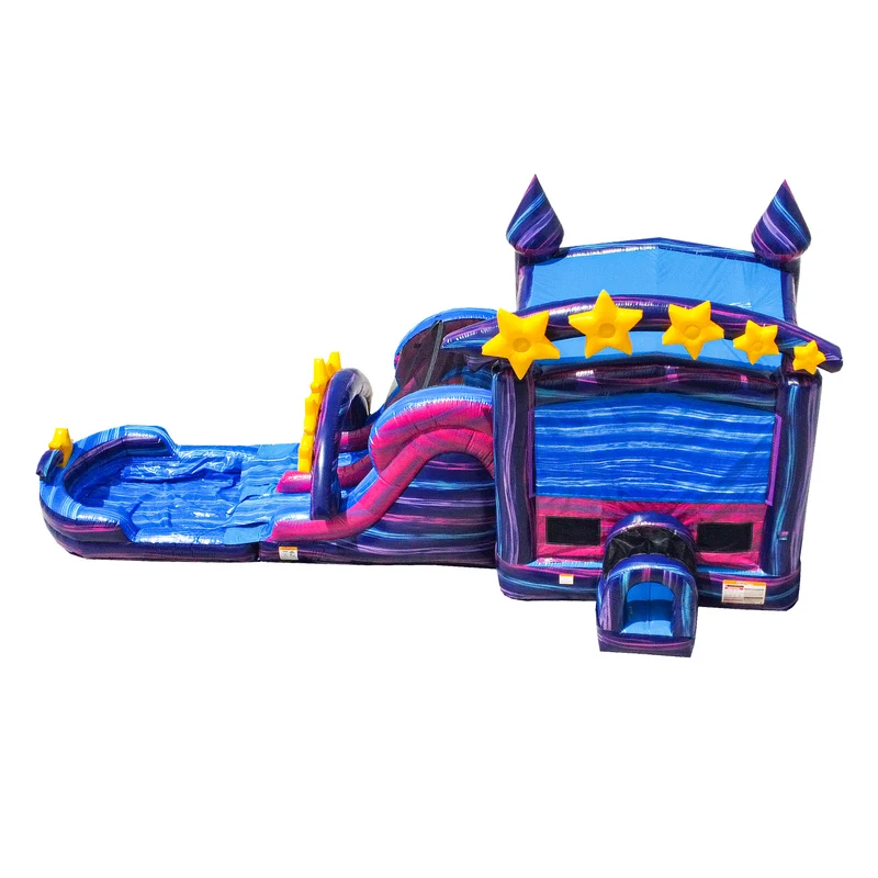 Galaxy Dual Lane Commercial Inflatable Combo with Detachable Deep Pool - Image 3