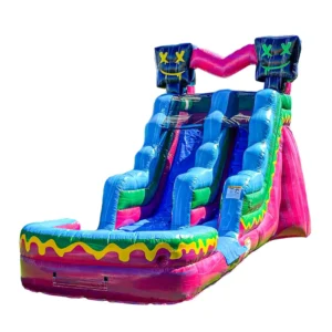 Level Up 15 FT Commercial Inflatable Water Slide with Detachable Deep Pool