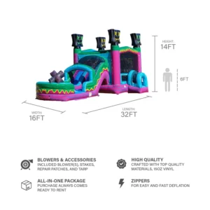 Level Up Dual Lane Inflatable Combo