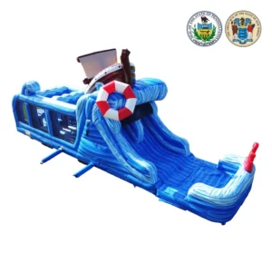 Offshore Adventure Wet & Dry Dual Lane Commercial Obstacle Course with Detachable Pool